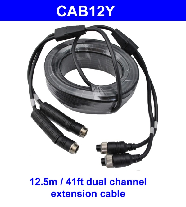 12.5m 4  pin Y extension cable for reversing camera